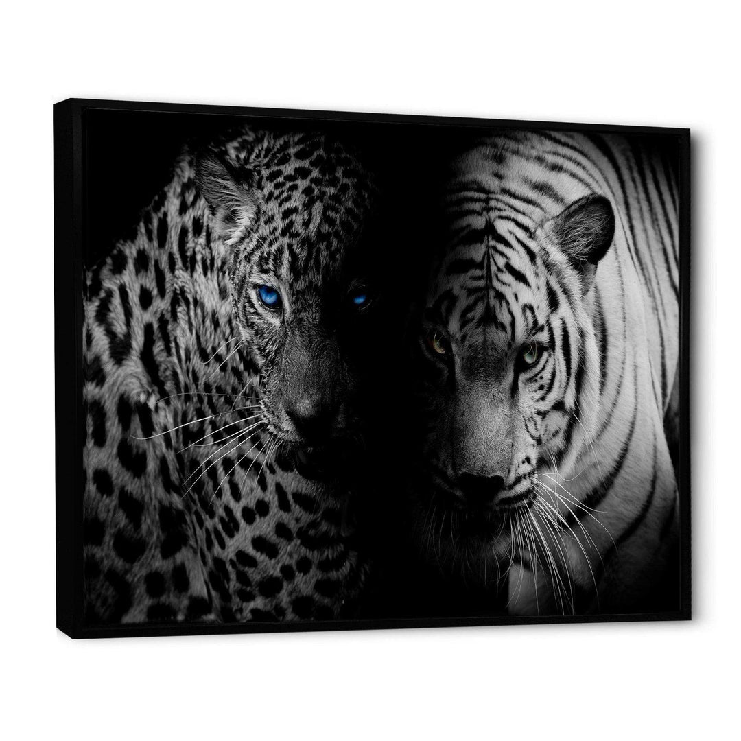 Leopard and Tiger in Black