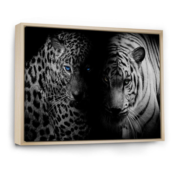 Leopard and Tiger in Black