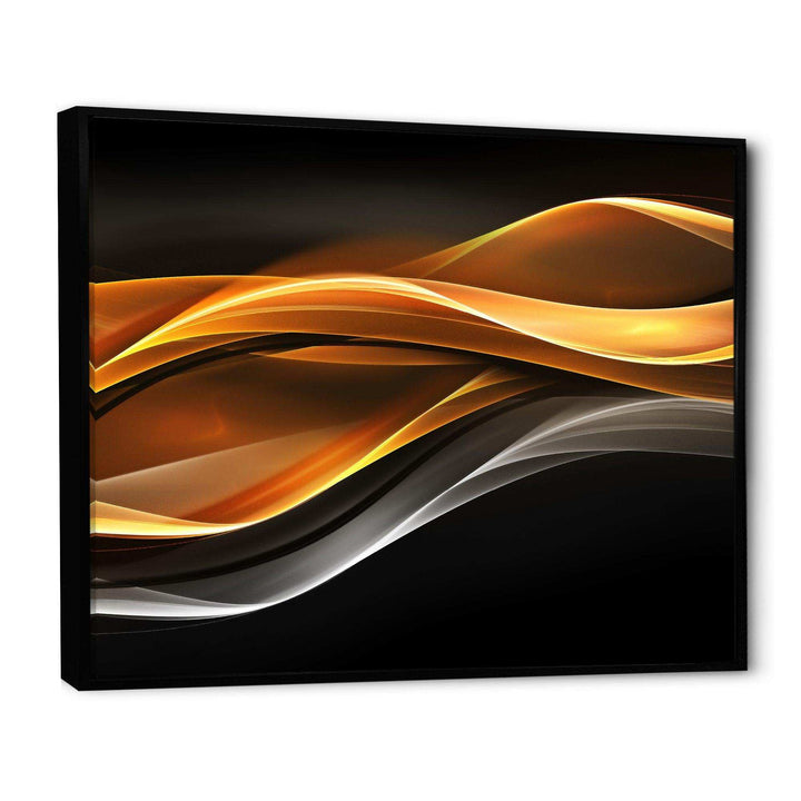 Gold Silver Inward Lines - Modern Living Room Wall Decor
