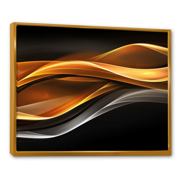 Gold Silver Inward Lines - Modern Living Room Wall Decor