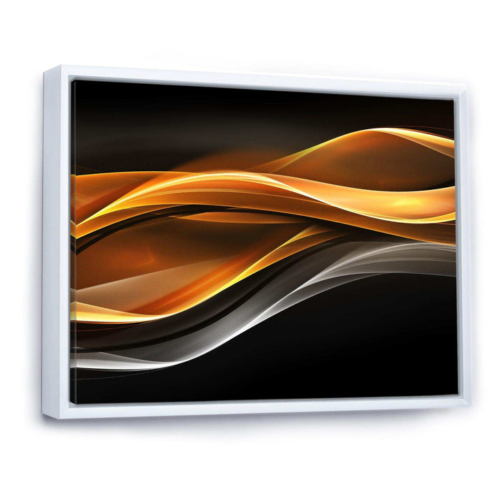 Gold Silver Inward Lines - Modern Living Room Wall Decor