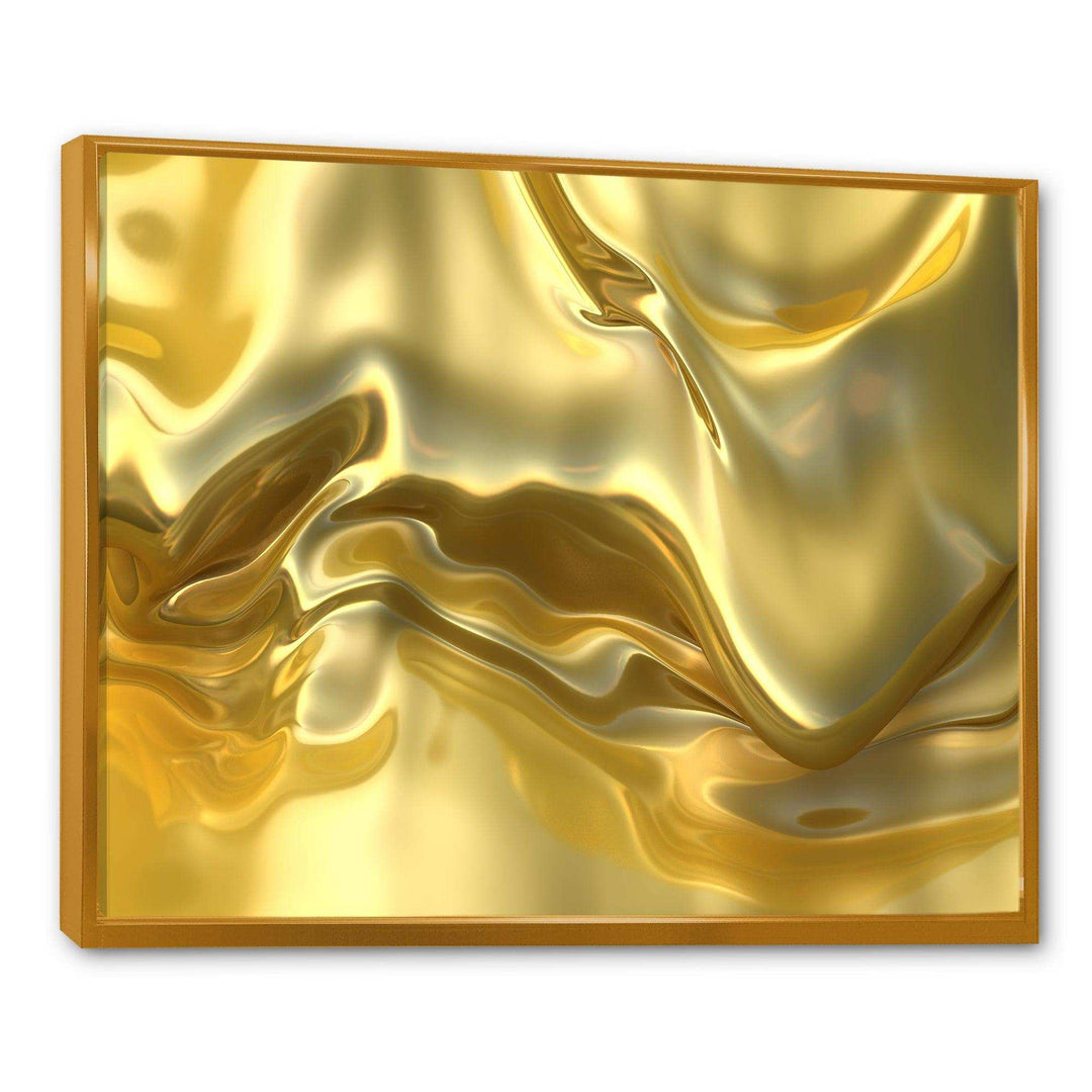 Golden Cloth Texture - Modern Living Room Wall Decor