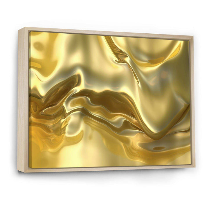 Golden Cloth Texture - Modern Living Room Wall Decor