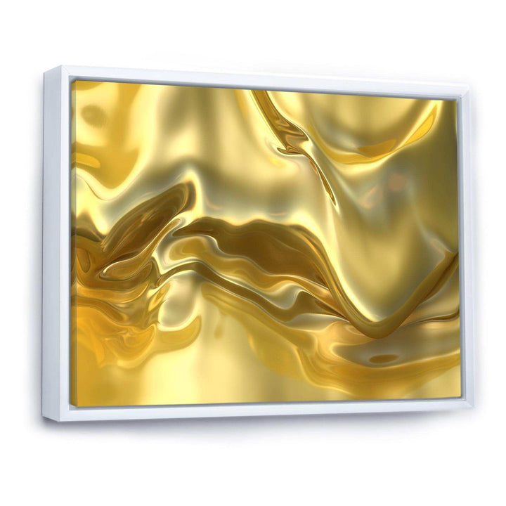 Golden Cloth Texture - Modern Living Room Wall Decor