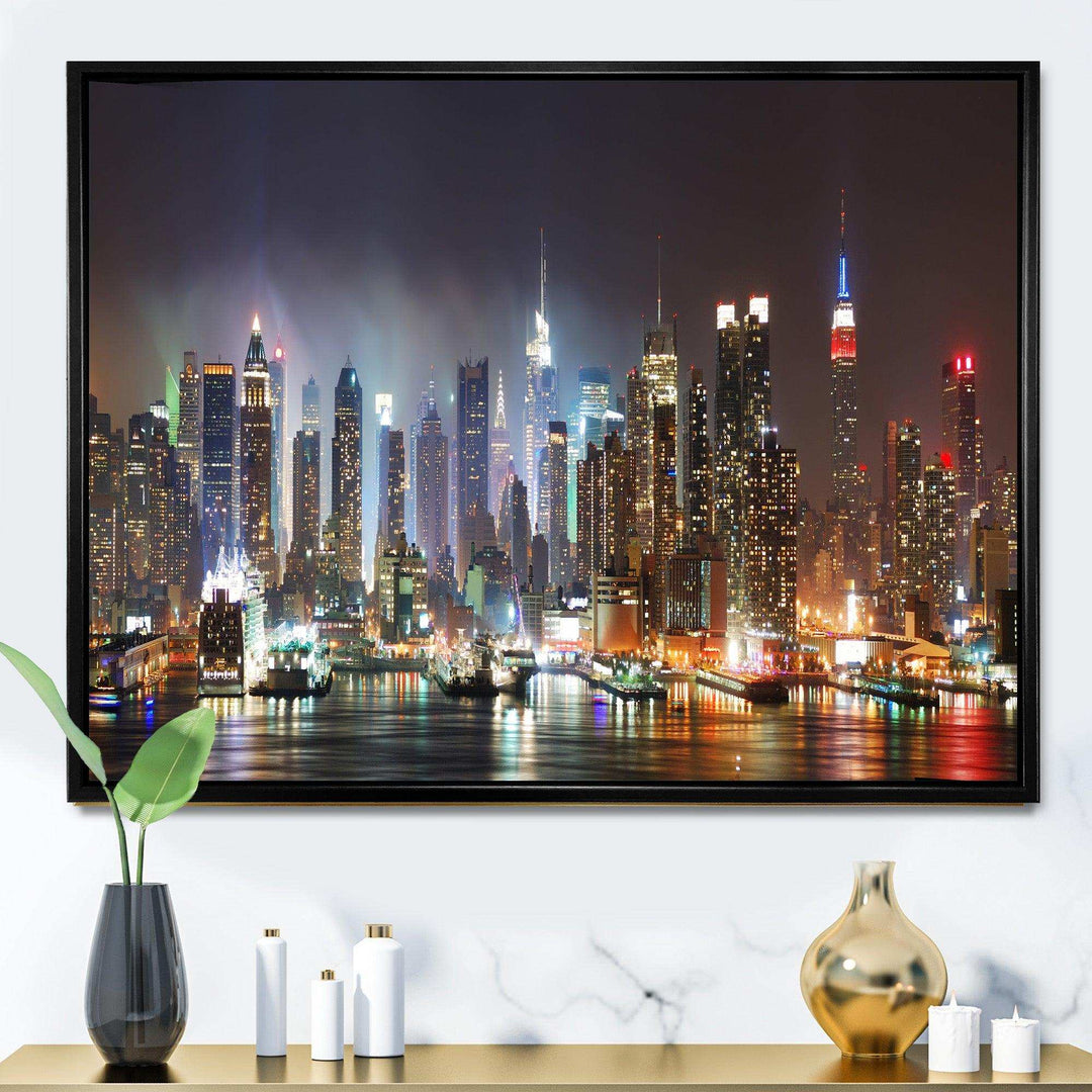 Lit NYC Manhattan Skyline