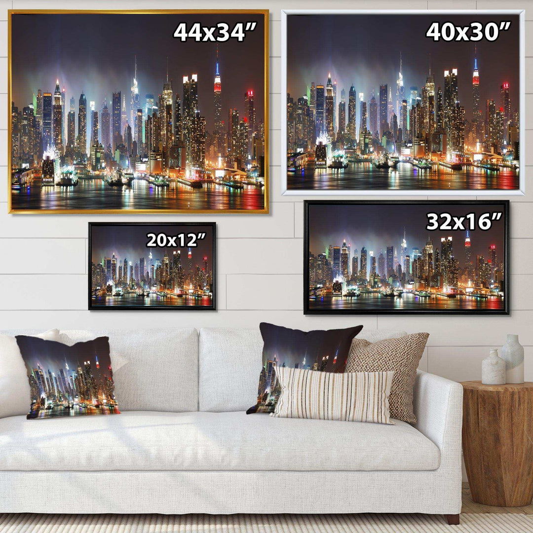Lit NYC Manhattan Skyline