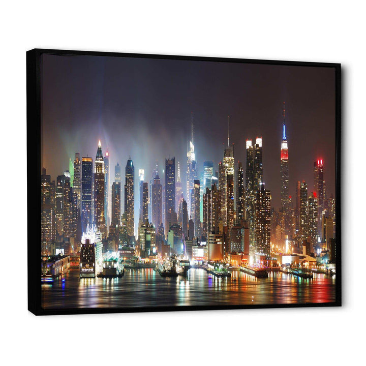 Lit NYC Manhattan Skyline