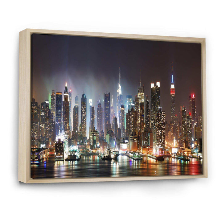 Lit NYC Manhattan Skyline