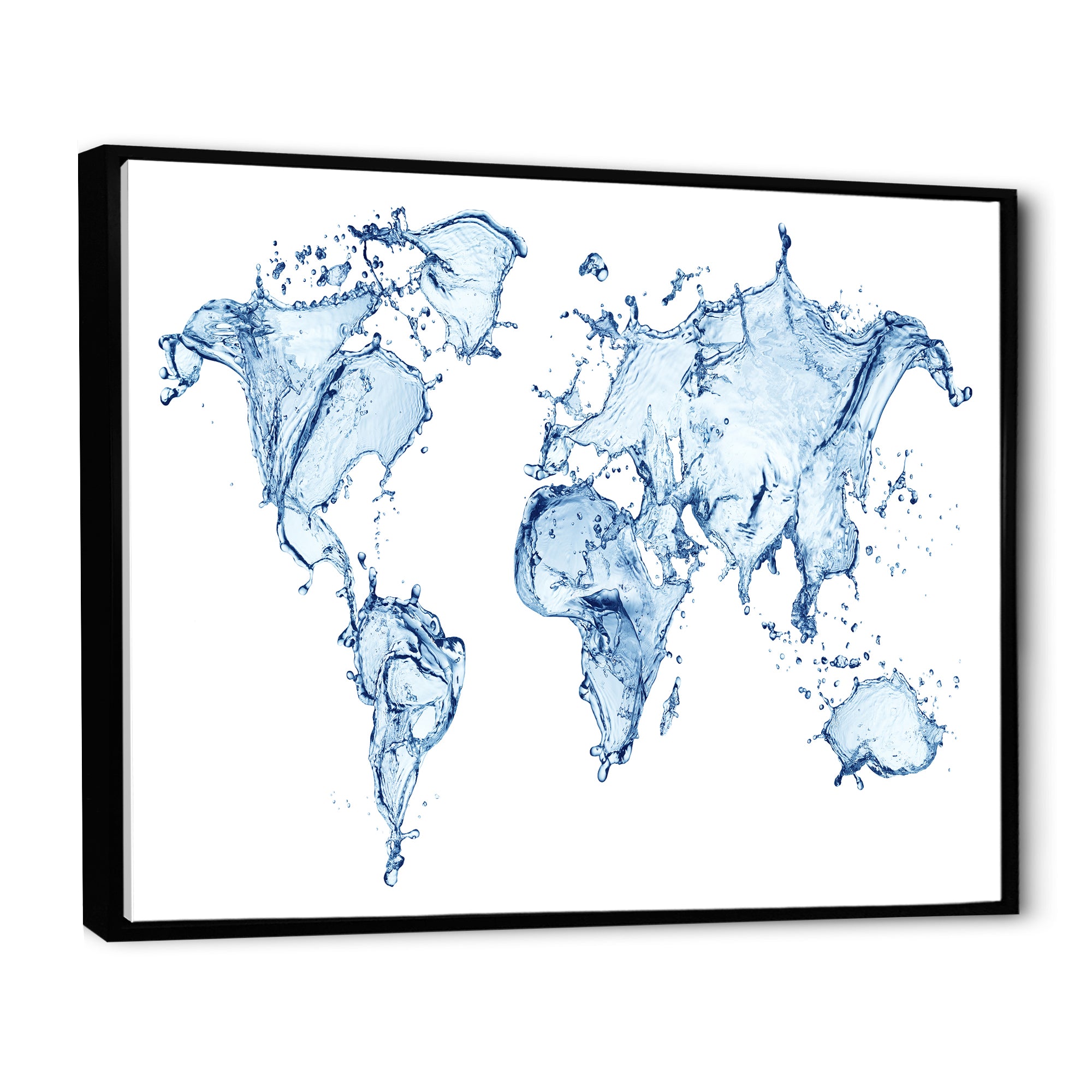 World Map Water Splash