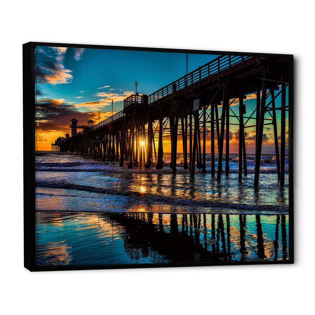 Oceanside Pier at Evening - Landscape Bedroom Wall Art
