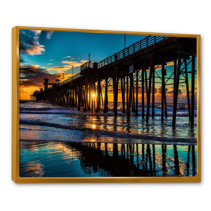 Oceanside Pier at Evening - Landscape Bedroom Wall Art