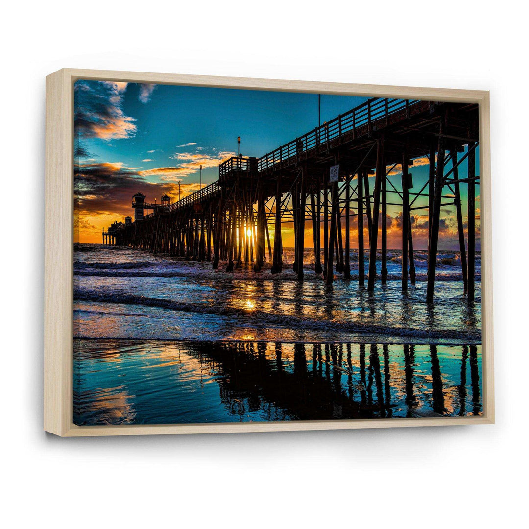 Oceanside Pier at Evening - Landscape Bedroom Wall Art
