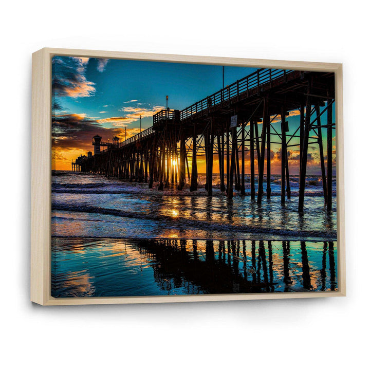 Oceanside Pier at Evening - Landscape Bedroom Wall Art