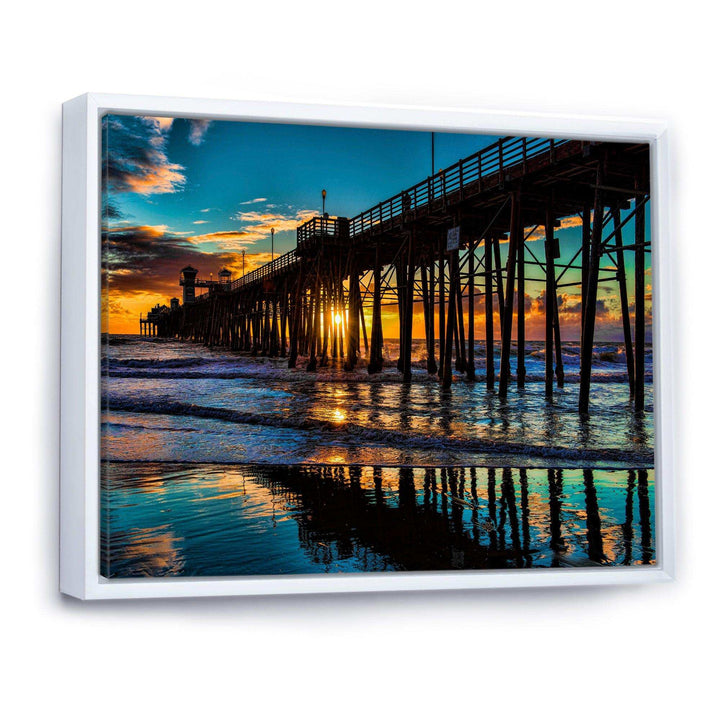 Oceanside Pier at Evening - Landscape Bedroom Wall Art