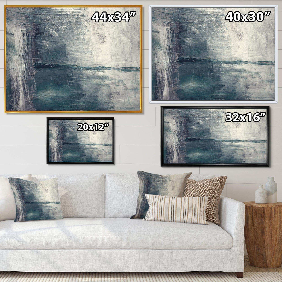 Grey Abstract Pattern Oil - Modern Bedroom Wall Art
