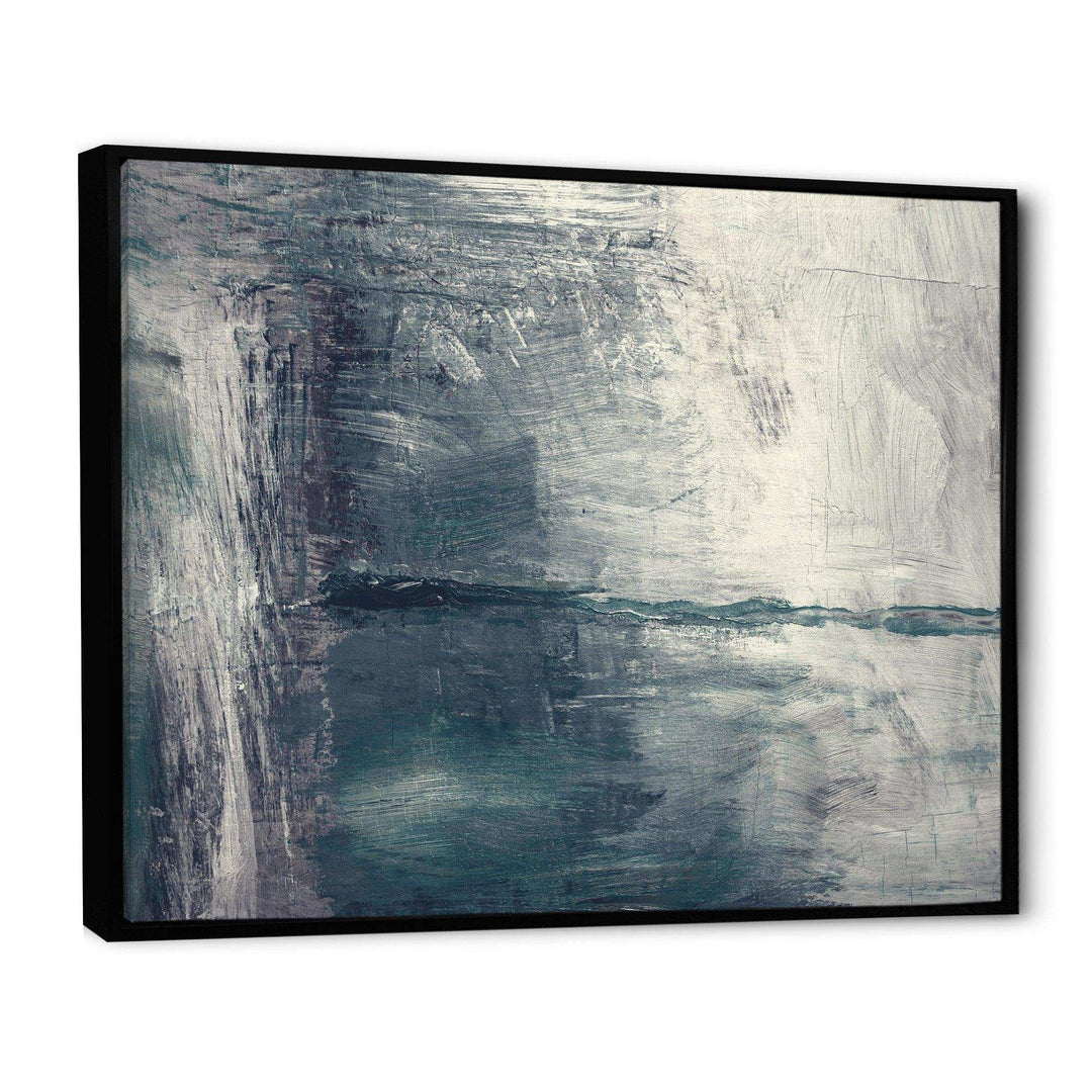 Grey Abstract Pattern Oil - Modern Bedroom Wall Art