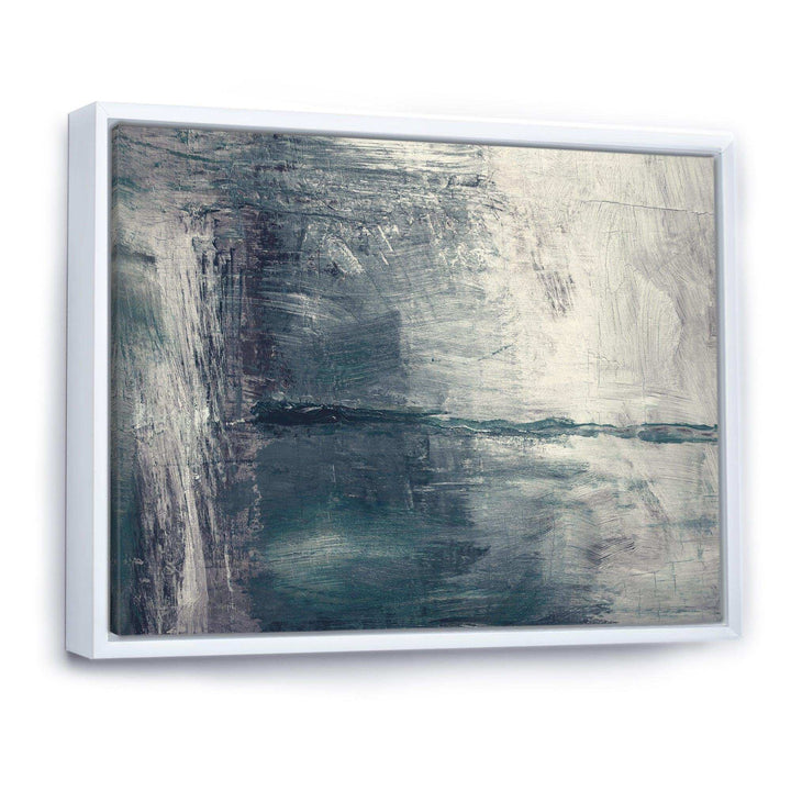 Grey Abstract Pattern Oil - Modern Bedroom Wall Art