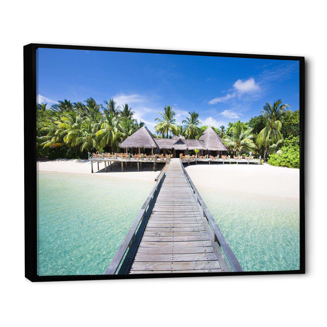 Beach with Coconut Palm Trees