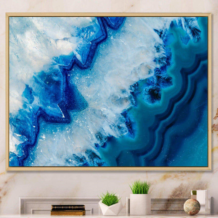 Geode Slice Macro - Modern Living Room Wall Decor