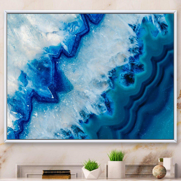 Geode Slice Macro - Modern Living Room Wall Decor