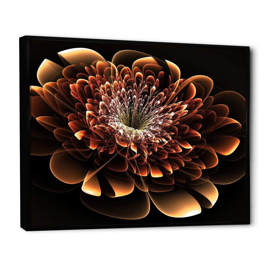 Brown Fractal Flower - Modern Bedroom Wall Art