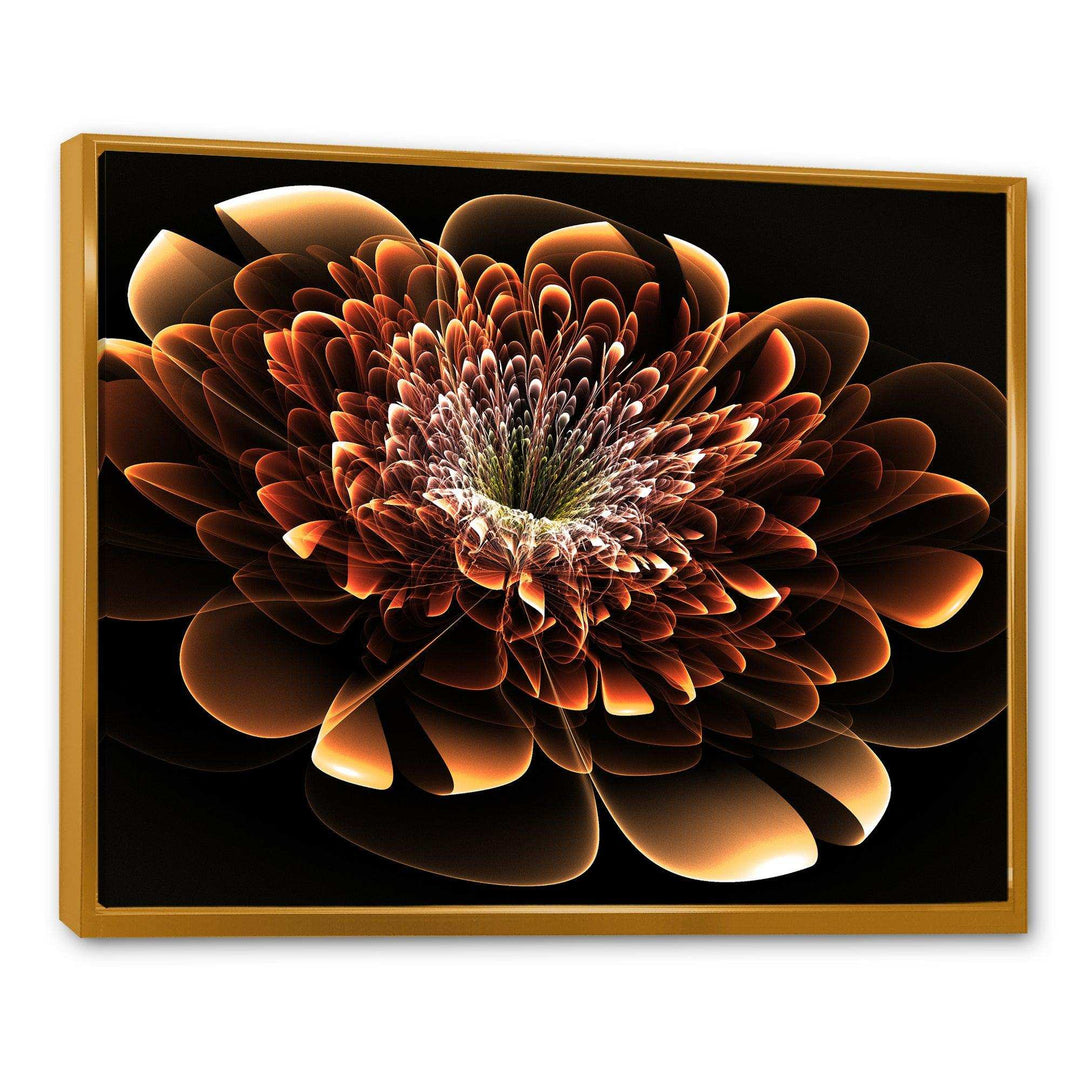Brown Fractal Flower - Modern Bedroom Wall Art