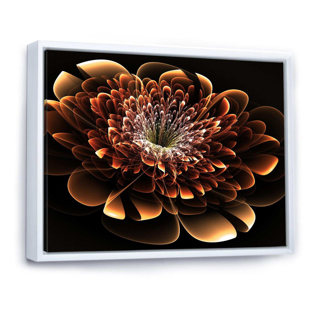 Brown Fractal Flower - Modern Bedroom Wall Art