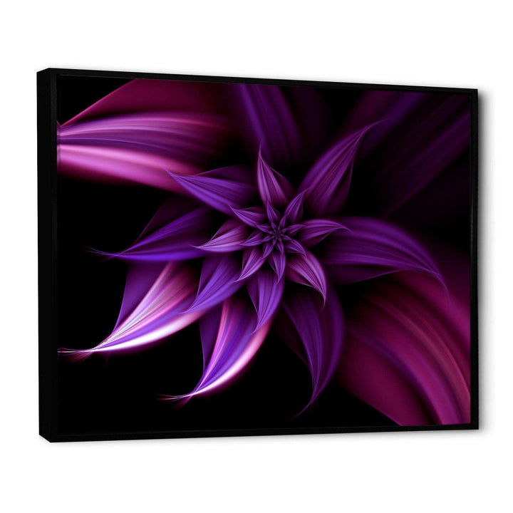 Fractal Flower Purple - Modern Canvas Wall Art