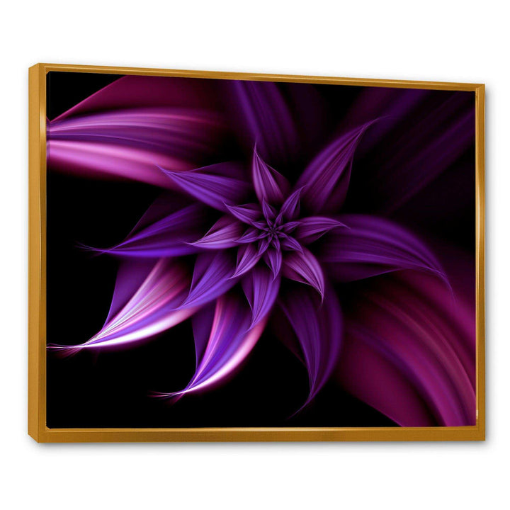 Fractal Flower Purple - Modern Canvas Wall Art