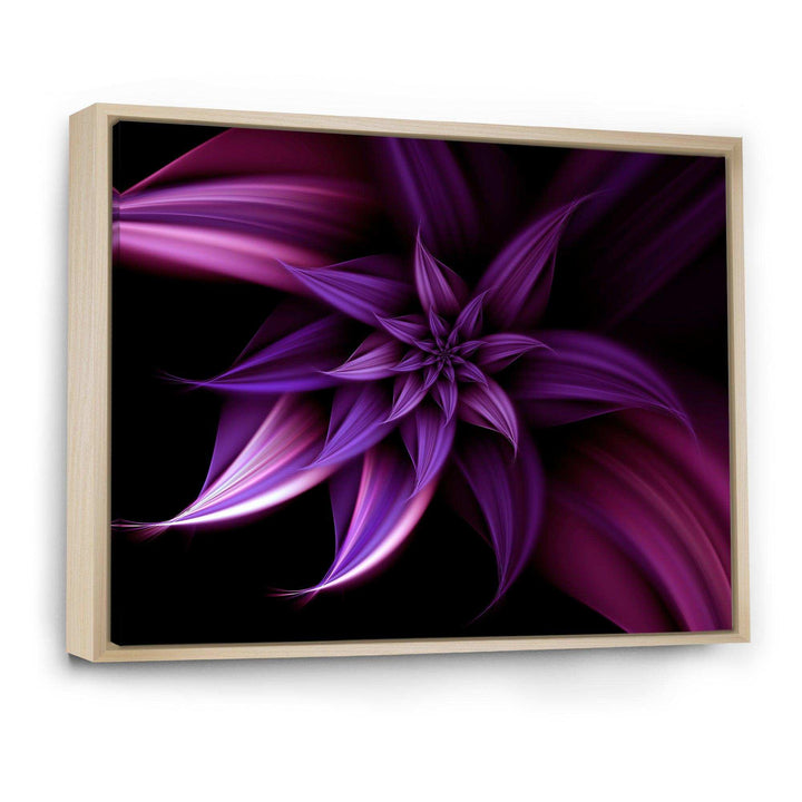 Fractal Flower Purple - Modern Canvas Wall Art