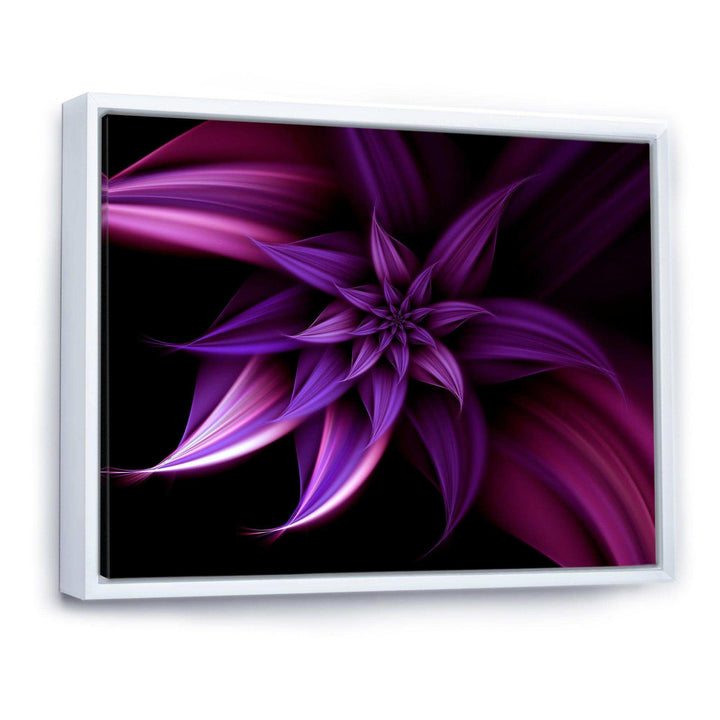 Fractal Flower Purple - Modern Canvas Wall Art