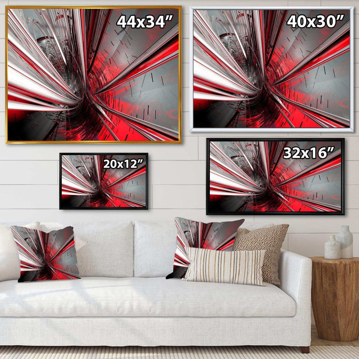Fractal Deep into Middle - Modern Living Room Wall Decor