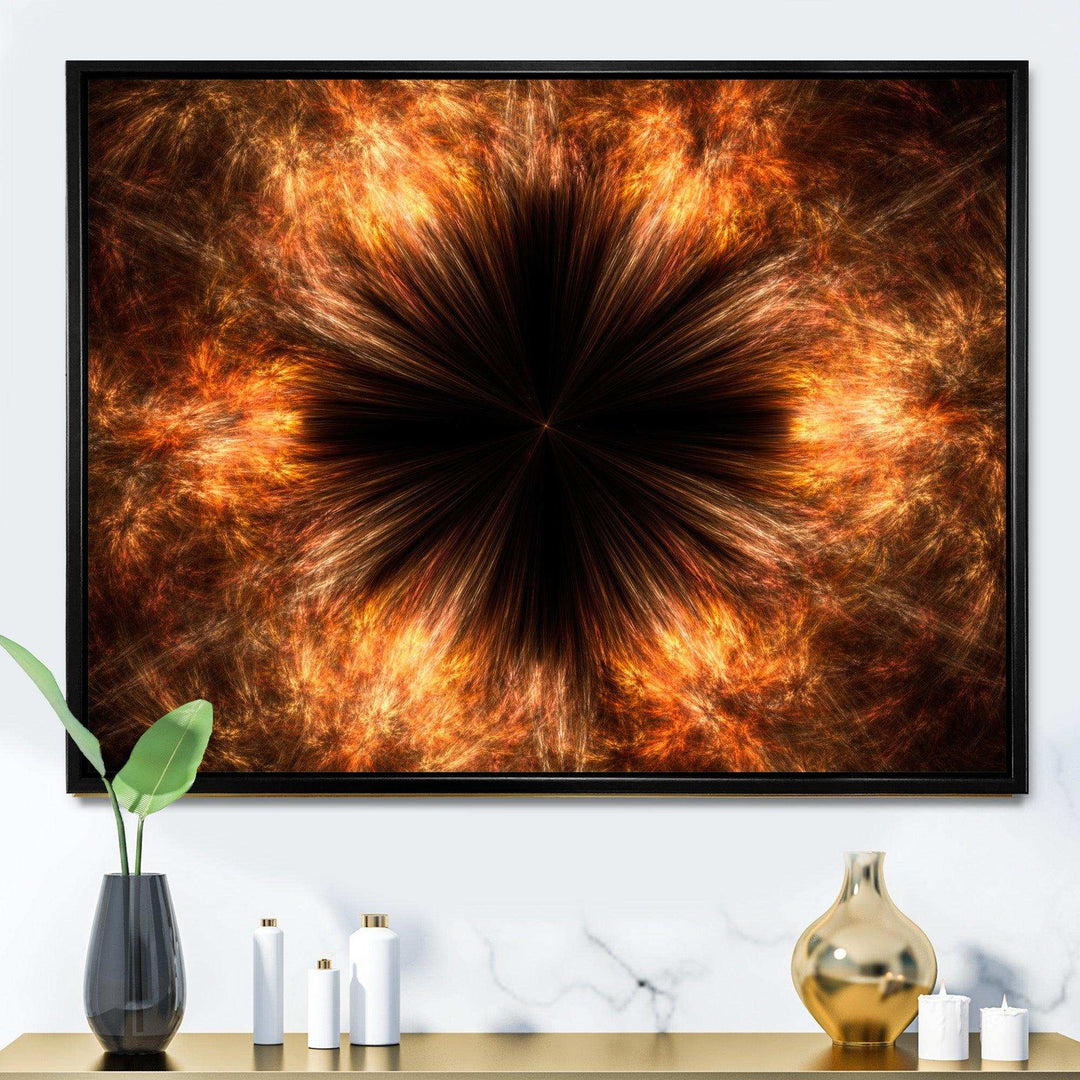 Fractal Black Brown Flower - Modern Wall Art Prints