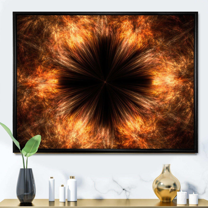 Fractal Black Brown Flower - Modern Wall Art Prints