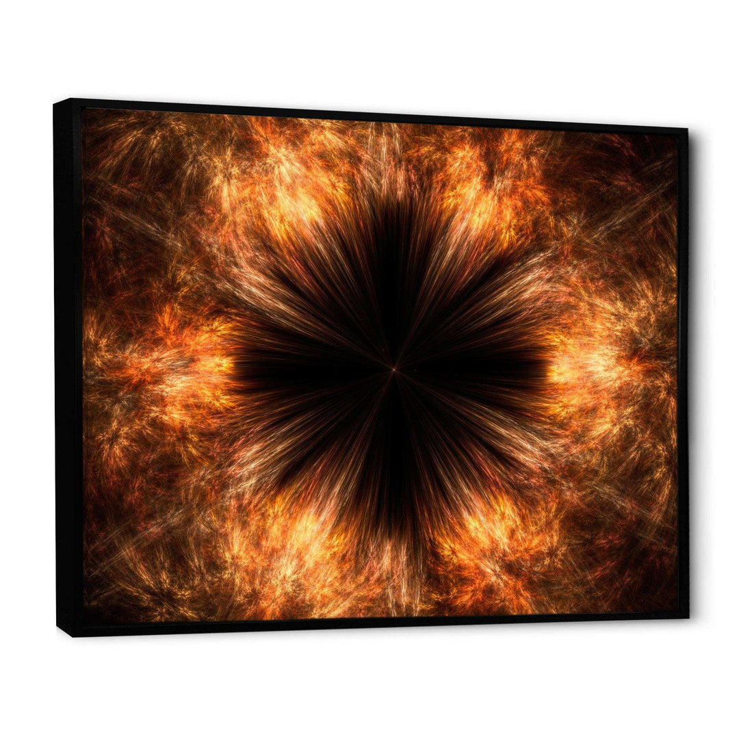 Fractal Black Brown Flower - Modern Wall Art Prints