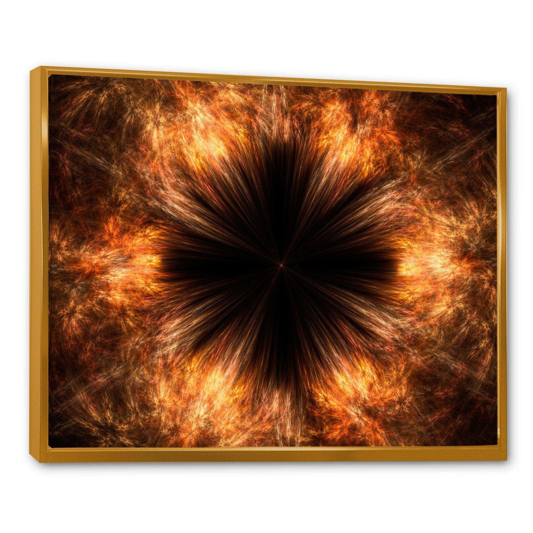 Fractal Black Brown Flower - Modern Wall Art Prints