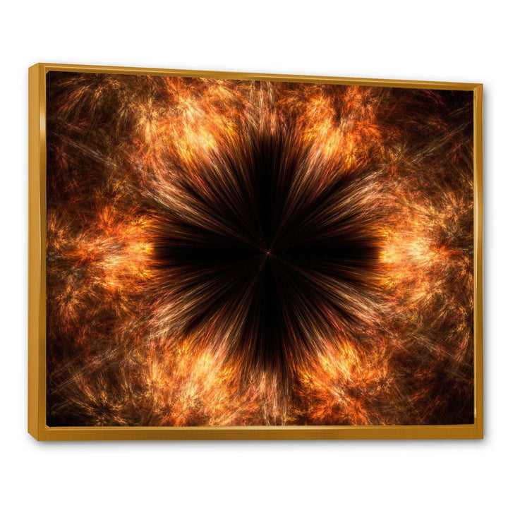 Fractal Black Brown Flower - Modern Wall Art Prints