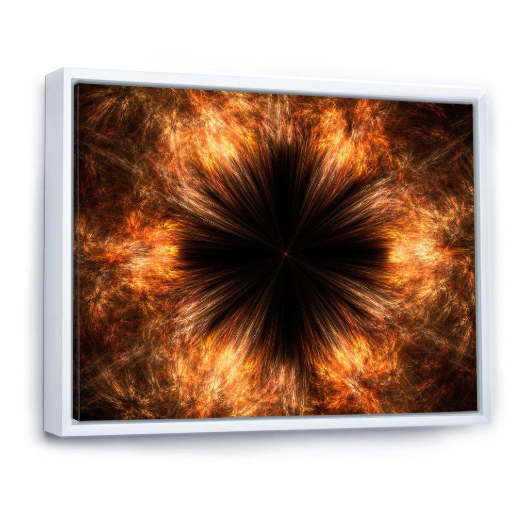 Fractal Black Brown Flower - Modern Wall Art Prints