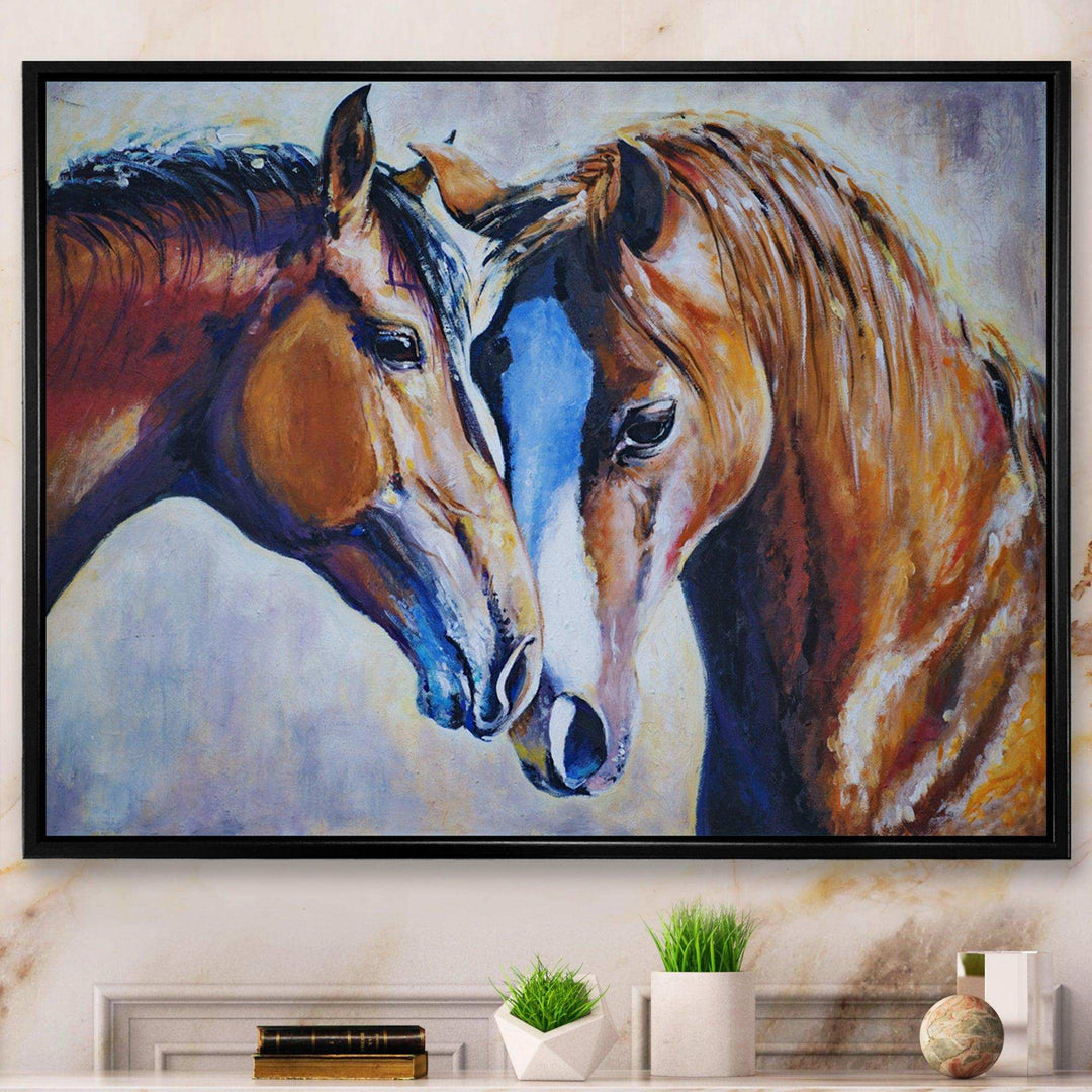 Brown Amorous Horses