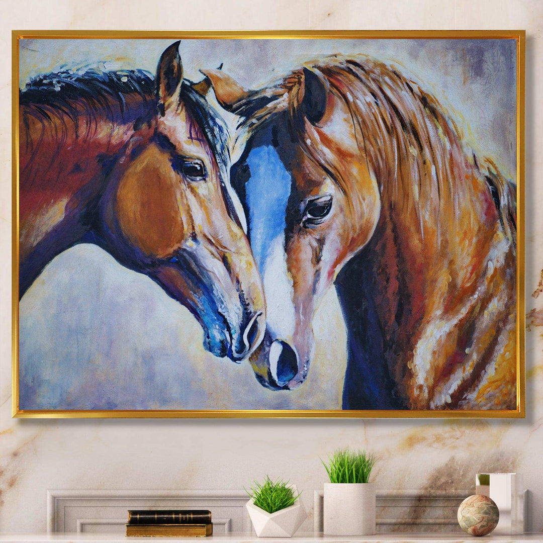 Brown Amorous Horses