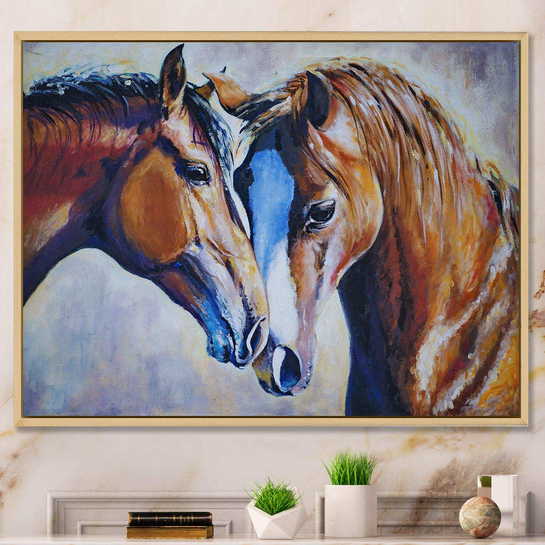 Brown Amorous Horses