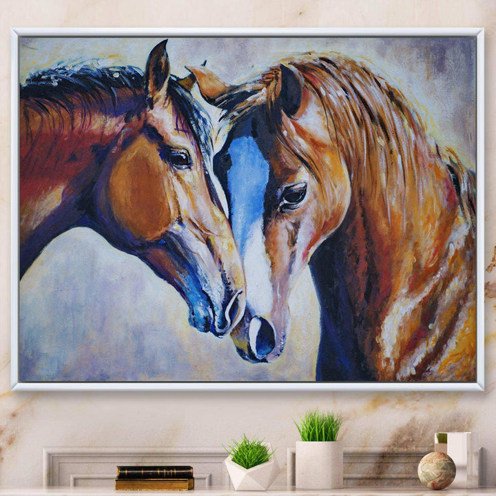 Brown Amorous Horses