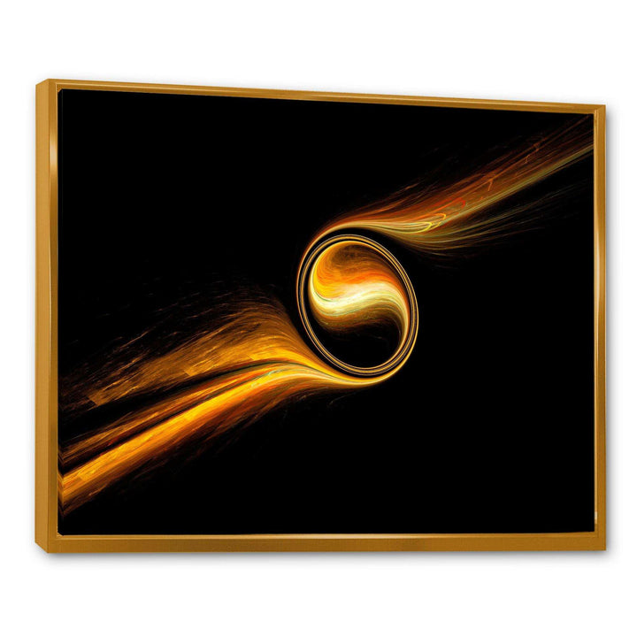 Fractal Dancing Yellow Design - Modern Bedroom Wall Art
