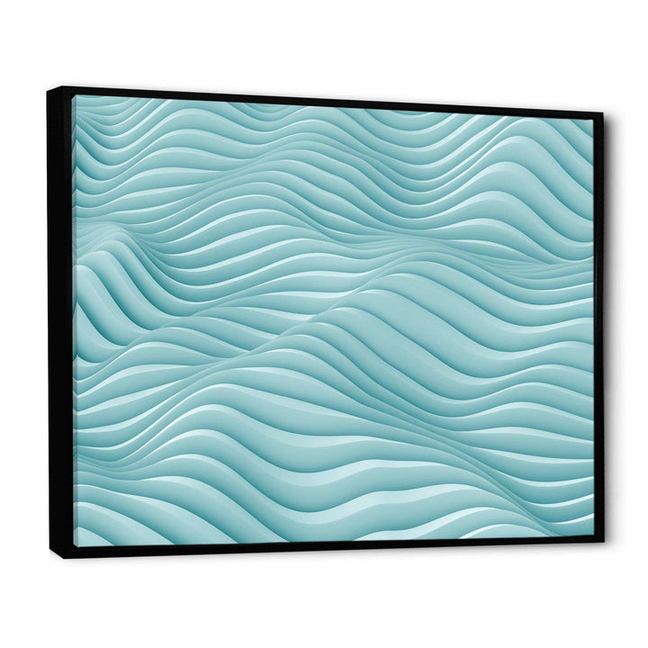 Fractal Rippled Blue Waves - Modern Bedroom Wall Art