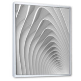 Fractal Bulgy White 3D Waves