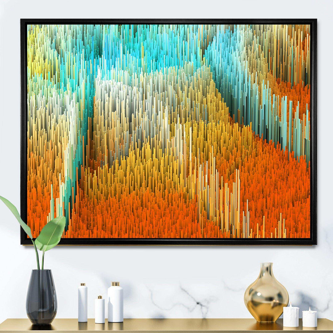Macro Render Structure Yellow Orange - Modern Wall Art Prints