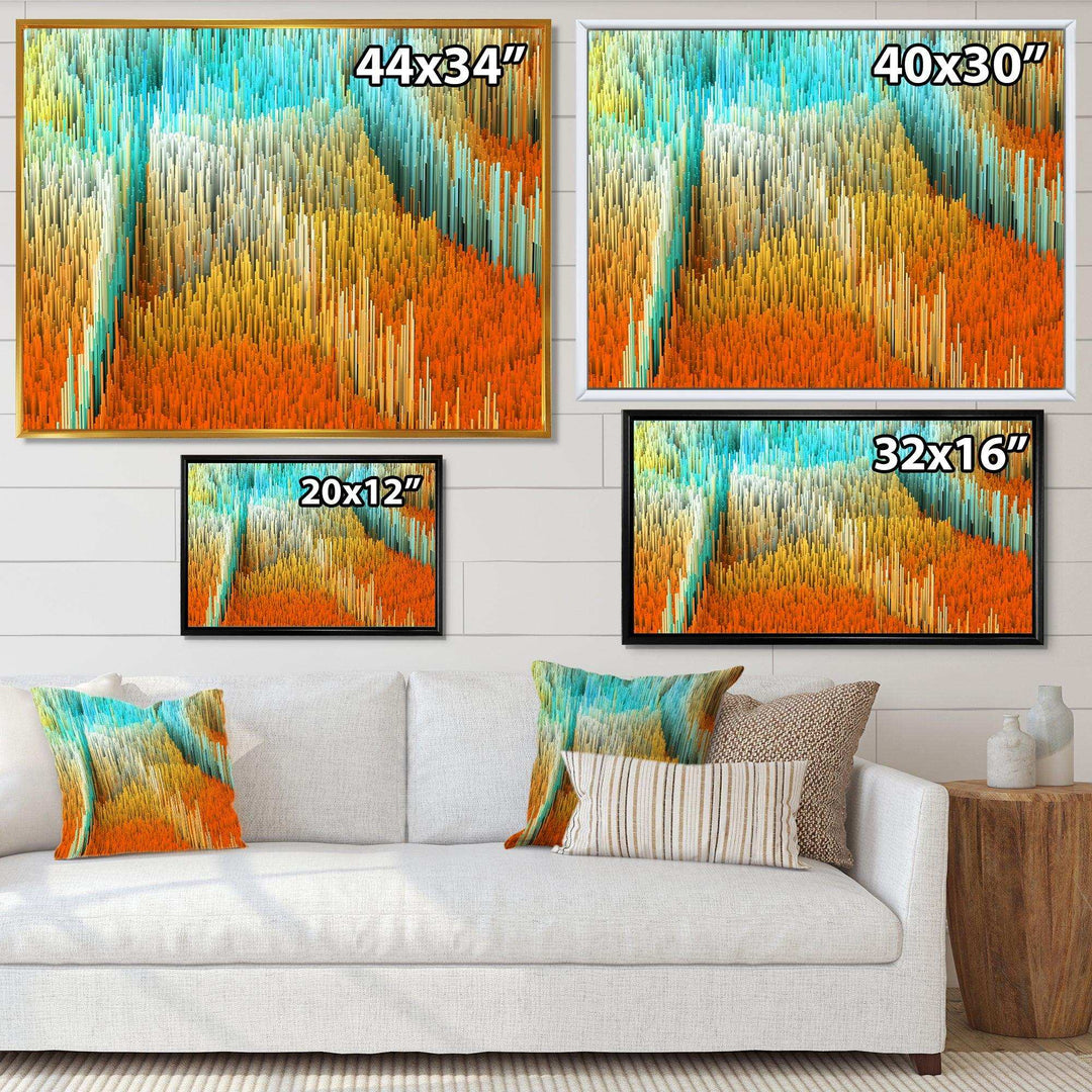 Macro Render Structure Yellow Orange - Modern Wall Art Prints