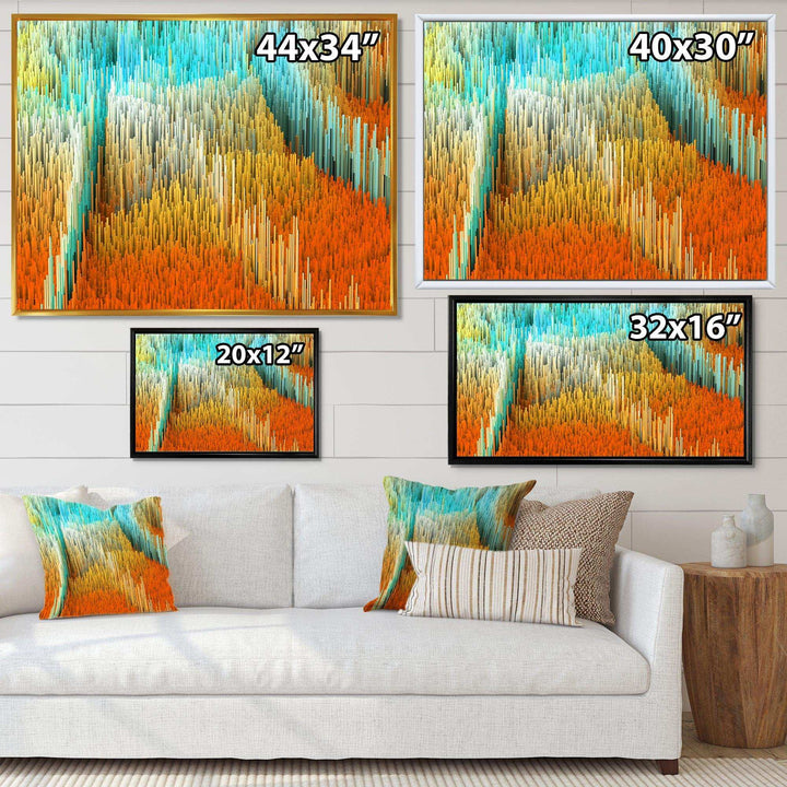 Macro Render Structure Yellow Orange - Modern Wall Art Prints