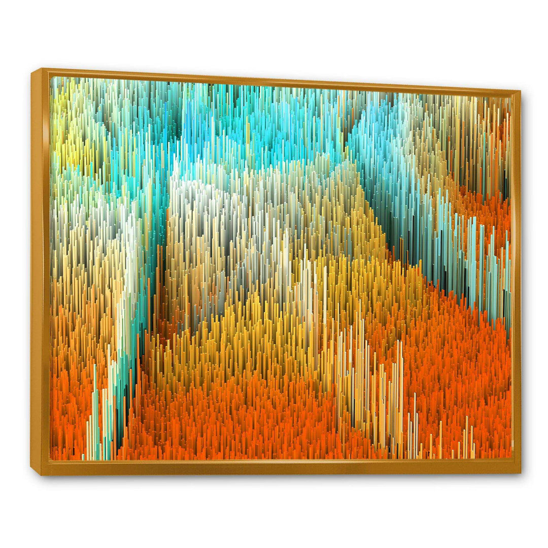 Macro Render Structure Yellow Orange - Modern Wall Art Prints