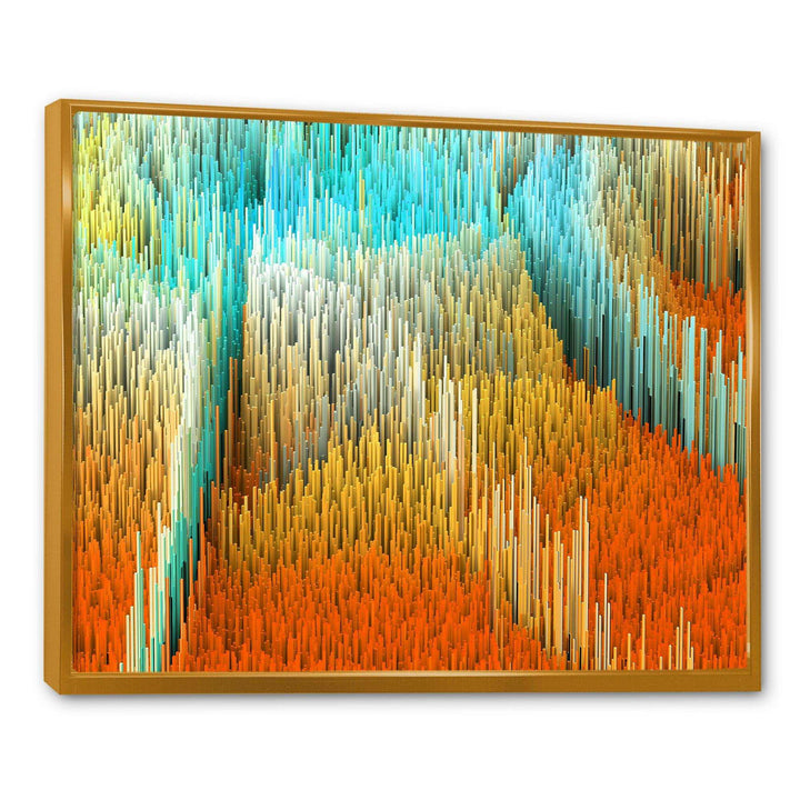 Macro Render Structure Yellow Orange - Modern Wall Art Prints